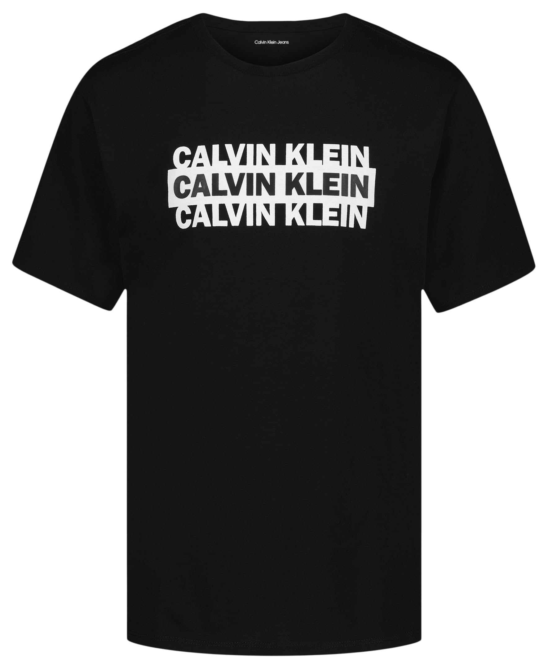 Calvin Klein Boys' Short Sleeve Fashion Graphic Crew Neck T-Shirt, Comfortable, Relaxed Fit